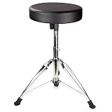 Taburete de batería ajustable RockJam con asiento acolchado