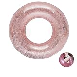 Jixista Anillo de Natación Inflable Transparente Flotador de Agua Anillo Colchoneta Gigante Natación Círculo Neumático Flotador Adultos Piscina Llanta Fiesta Playa Balsa Agua Diversión Juguete
