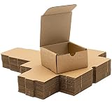 Pack 25 cajas | cartón pequeñas, para envíos ecommerce automontables kraft, paqueteria, joyería, regalo, repostería, jabón, packaging, regalos, envio postal. Medidas 8.5cm * 8.5cm *4.7 cm