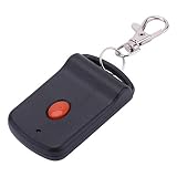 Control Remoto para Abrepuertas de Garaje con Mini Llavero, Portátil 1 Botón Control Remoto Inalámbrico Transmisor de Puerta Negro con Botones Rojos
