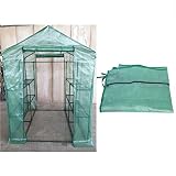 Hongzer Casa de jardín, Plástico Impermeable Jardín portátil Casa Verde Invernadero cálido Flor Plantas Jardinería Exterior(L)