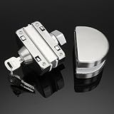Tutoy 10-12mm Puerta de Vidrio de Acero Inoxidable Doble Pernos Swing Push Deslizante