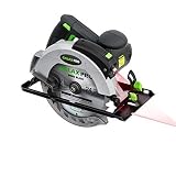 GALAX PRO Sierra Circular, 1400W 5500RPM Sierra Eléctrica, Corte 62mm (90°), 42mm (45°), Hoja 185mm,Guía Laser,Guía de Metal, Motor de Cobre Puro, Madera, Metal Delgado, Plástico/GP76321L