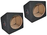 AERZETIX - C52247 - Juego de 2 Cajas de subwoofer universales - Carcasa de Altavoz vacía MDF de 6x9 '' 3.6l con Bloque de terminales de conexión - en Tela Negra - para Coche/Maletero