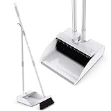 Tencoz Cepillo y Recogedor, Escoba y Recogedor Plegable Juego de Escoba, Broom and Dustpan Recogedor de Polvo, 120CM / 45' Cepillo para Limpieza del Hogar