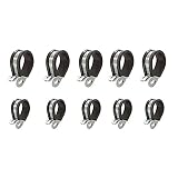 10PCS Abrazadera De Un Tubo, Abrazadera De Tubo De Manguera, Abrazadera De Goma, Abrazadera De Tubo De Acero Inoxidable, Abrazadera De Alambre De Goma
