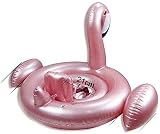 Anillo de la natación inflable del pvc blanco cisne pequeño animal sesión anillo juguete de la playa de la piscina apto for menores de 4 años de edad, tamaño: flamenco ( Size : Rose gold flamingo )