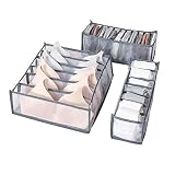 Cajas organizadoras, Organizadores de cajones, 3 Organizador de Ropa Interior Plegable Organizador de Armario Plegable cajón, para Almacenar Calcetines, Bufandas, Sujetador