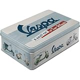 Nostalgic-Art Caja ​Plana de Metal Retro Vespa – Model Chart – Idea de Regalo para Aficionados as Scooters, Lata con Tapa, Diseño Vintage, 2,5 l
