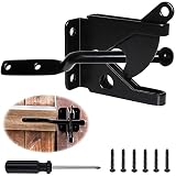 Pestillo para Puerta Cerrojos para Puertas Cerrojo de Puerta Cerradura Automática para Jardín Negro con Tornillos, para Puerta de Madera y Jardín y Pestillos de Puerta de Valla