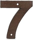 Números para Casas de Hierro Fundido 0-9 (7, Marrón)