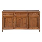 GONTIER - Aparador de 3 puertas de cerezo macizo, 191 x 52 cm