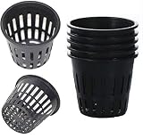 Tangger 50 PCS Hidroponia Cesta Red de Plantación Hidropónico,2.5 * 3.2 in Plástico Plantar Malla Red Olla Cestas Jardín Hidropónico Plant Grow TazasCanasta de Guardería