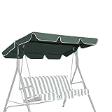 GIANTEX Cubierta Universal para Balancín, Techo de Repuesto para Balancín de Jardín, Impermeable, para Exteriores, Color Verde , 168 x 115 cm