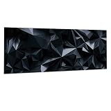 Navaris Pizarra magnética de cristal - Tablero imantado para colgar notas - Panel magnético de pared con imanes y diseño geométrico - 80 x 30 CM