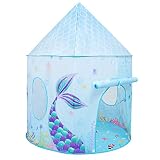 Carpa de Juego para Niñas - 105 x 135cm Tienda Castillo de Princesa Casa de Juego Plegable Interior y Exterior para Niños Carpa Pop Up para el Cumpleaños de Navidad