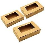 Tomedeks Caja De Pastel De Papel Natural De 12 Piezas, Utilizada Para Cupcakes Y Macarons, Puede Contener 6 Cupcakes 21.5 * 13.5 * 5cm
