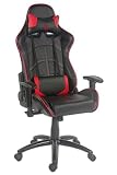 LC Power - LC-Power LC-gc-1 - Silla (Negro, Rojo, Negro, Rojo, Espuma, Cuero PU, Metal, de plástico, SGS 1335-1-2-3 2009, lga tüv Rheinland DIN 4550)