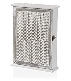 TIENDA EURASIA Caja de Madera para Colgar Llaves - Armario Decorativo para Llaves - 21 x 6,5 x 27 cm (Puntos)