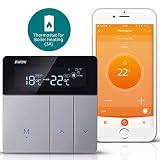 AWOW Termostato WiFi para Caldera de Gas y Agua, termostato Inteligente programable con Pantalla LCD, Control Remoto para Smartphone Compatible con Alexa/Google Home AC220 V 3 A (incluida Caja 503)
