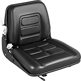 VEVOR Asiento de Carretilla Distancia Ajustable 150 mm Asiento de Tractor Ángulo de Respaldo Ajustable 7° Asiento para Carretilla Elevadora Ajustable para Segadora Excavadora Retroexcavadora Tractor