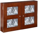 Dcasa Tapa Contadores con Cuelgallaves Ganchos para Llaves Almacenaje de Adornos Festivos Artículos para el hogar Unisex Adulto, Madera Natural, 46X32X8 CM