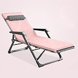 ROSG Sillas de salón para Patio Silla Plegable reclinable, Silla de Playa al Aire Libre, balcón, hogar, Ocio, Oficina, Marco de Hierro Forjado, Silla Plegable, Tumbona, sillas de jardín, tu