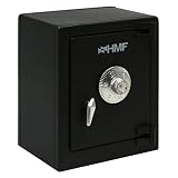 HMF 306-02 Caja fuerte mini con cerradura de combinación 13,5 x 11 x 8 cm, negro