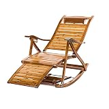 Reclinables Feifei Bambú Plegable al Aire Libre Hamaca Siesta Silla de jardín portátil Silla de salón de Ocio Playa Silla del Patio Ajustable multifunción 300KG Capacidad