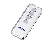 Mando a distancia para el garaje Mini Novotron 524 Design, transmisor de 4 canales con código de cambios Keeloq, cifrado de 64 o 128 bits, 433 MHz, plata/blanco, botón incluido