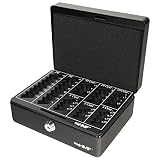 HMF 308-02 Caja de caudales, para monedas 20 x 16 x 9 cm, negro