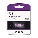 TM Electron 23ATME Pila superalcalina 23A, MN21, 12V para Ideal para mandos de Garaje, alarmas de Coche, etc V23GA / L1028 / MN21 / LRV08 / LR23