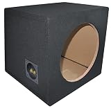 AERZETIX - C52237 - Caja de Altavoz subwoofer Rectangular vacía Universal 250 mm 20 l MDF subwoofer - Montaje en Superficie Altavoz - en Tela Negra - para Maletero de Coche/Auto