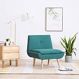 Butaca Sillón, Sillón para Salón Silla de Relax Silla Individual Butaca tapizada de Tela Verde