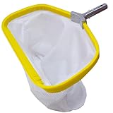 Profesional Recogehojas Piscina, Carga Pesado Red Profundo con Marco de Aluminio, Reforzado Malla Fina para Limpiar Hojas Pinocha Bichos, Pool Skimmer Rake Net