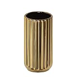 HCHLQLZ 18cm Oro Decorativos Modernos Ceramica Jarrones de Flores para Mesa de Comedor Sala de Estar Idea Regalo para Cumpleaños Boda Navidad