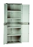 Plastiken M282966 - Armario de Resina con 4 estantes plastek 176 x 70 x 44 cm