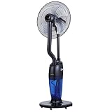 Ventiladores de pedestal de celosía Comercial 20' Ventilador de enfriamiento de niebla interior para exteriores de alta velocidad Ventilador oscilante industrial Ventilador oscilante de nebulización