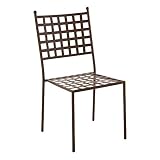 Silla apilable de Hierro marrón para jardín y Exterior Garden - LOLAhome