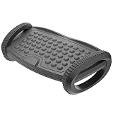 PrimeMatik - Reposapiés con Plataforma Ajustable de plástico Negro 310 x 220 mm