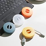 SITAKE 4 piezas de cables ordenados, enredos elásticos vacíos, funda compacta multiusos para auriculares para cable USB, cables de datos y accesorios pequeños (4 piezas redondas)