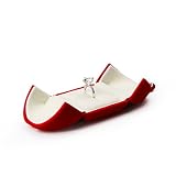 Oirlv Red Velvet Caja de Embalaje de joyería Doble Abierta Anillo Pendiente Colgante Collar Pulsera Almacenamiento Caja de Regalo Caja de Regalo de joyería (Caja del Anillo)