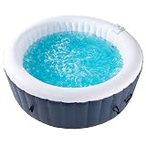 CO-Z Jacuzzi SPA Hinchable Portátil para 6 Personas 2,1 x 2,1 m Spa Inflable Redondo de 1000L con 140 Chorros de Burbujas Jacuzzi Inflable Hidromasaje para Interiores y Exteriores (2.1M)