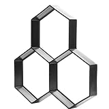 ZoSiP Jardinería Pavimento Encofrado Celosía de Hormigón DIY encofrado Deslizante Piso de ladrillo de Cemento de moldes 36x36x4cm Adecuado for jardín (Color : Black, Size : 36x36x4cm)