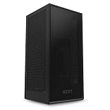 NZXT H1 - Estuche ITX de Factor de Forma pequeño - Flujo de Aire de cámara Doble - Panel Frontal de Vidrio Templado teñido - Fuente de alimentación integrada de 650 W 80+ Gold - Negro