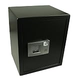 BURG-WÄCHTER Caja fuerte móvil con cerradura de combinación electrónica y huella dactilar, Point Safe, 72,8 l, 25,5 kg, P 4 E FS, Negro