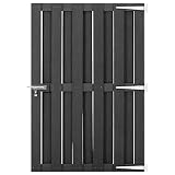 vidaXL Puerta de Jardín Valla Paneles Separador Muros Cercado Patio Exterior Decoración Hierbas Huerto Plantas Flores Cultivos de WPC Gris