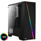 Caja SEMITORRE AEROCOOL Cylon PROBG FRONTANL con Linea DE ILUMINACION RGB Lateral DE Cristal Templado Lector SD Y MICROSD 198(W) X459(H) X413(D)