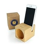 Ecophonic UNO Altavoz Ecológico y Natural | Amplificador Acústico Natural | Madera de Cerezo | Certificación FSC y PEFC | Soporte para Smartphones | Fabricado en España.