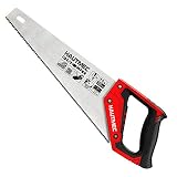 HAUTMEC Sierra de mano Pro de 35,56 cm, 11 TPI/12 PPI de corte fino y agarre suave Hardpoint HT0024-SA